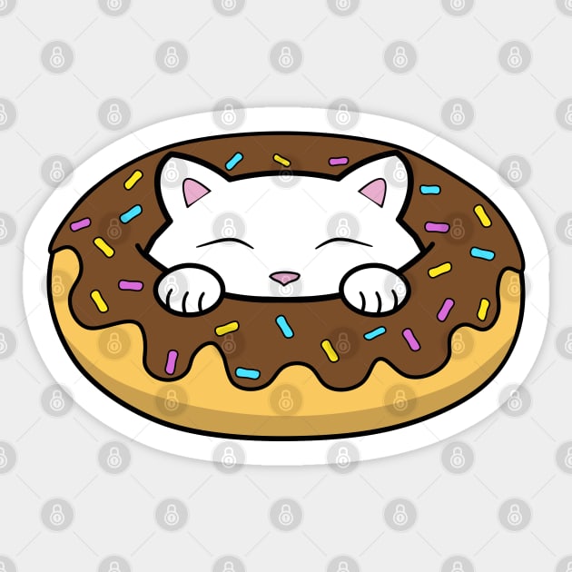 Chocolate Doughnut Cats Sticker by Purrfect